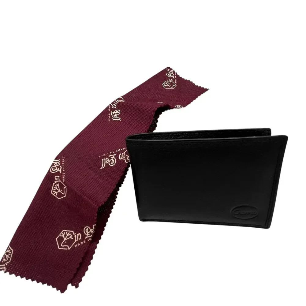 Valentina In Pell Made in Italy Men’s Genuine Pebbled Leather Bifold Wallet Luxe